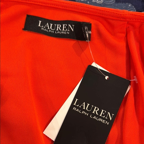 Ralph Lauren Orange Wrap Peplum Blouse - Picture 4 of 4